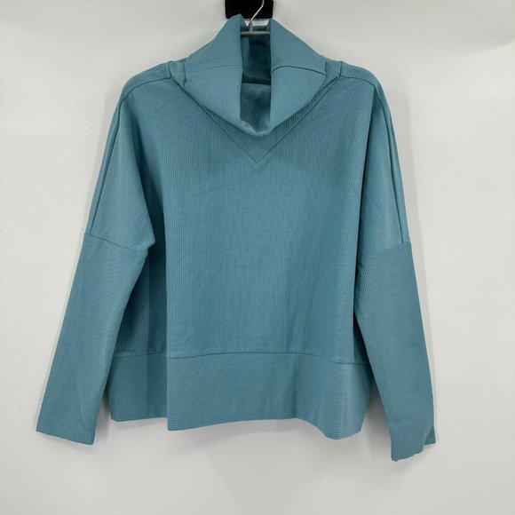 Tuckernuck Bright Blue Rollins Funnel Neck Pullover Sweatshirt Pullover Top S - Picture 1 of 7